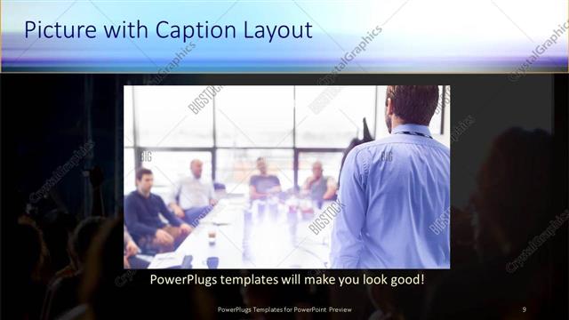 Picture with Caption presentation slide layout