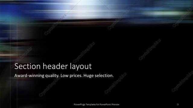 Section Header presentation slide layout