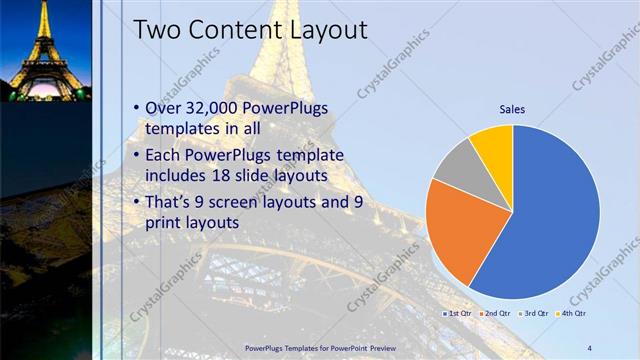 Two Content presentation slide layout