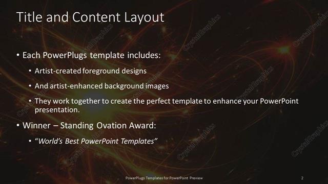 Title and Content presentation slide layout
