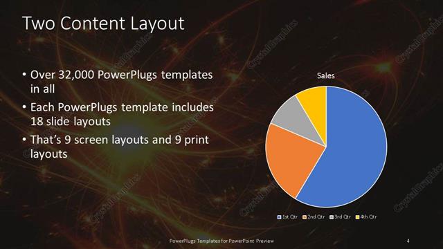 Two Content presentation slide layout