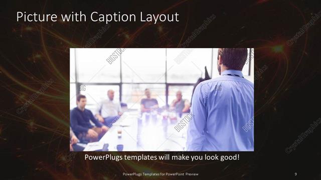 Picture with Caption presentation slide layout