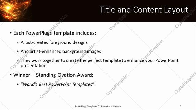 Title and Content presentation slide layout