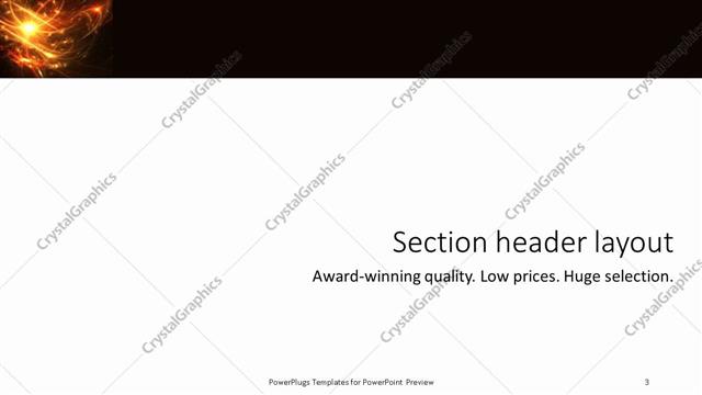 Section Header presentation slide layout