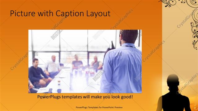 Picture with Caption presentation slide layout