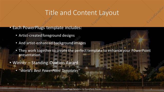Title and Content presentation slide layout