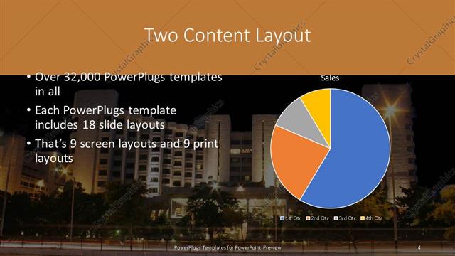 Two Content presentation slide layout