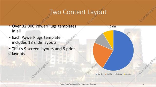 Two Content presentation slide layout