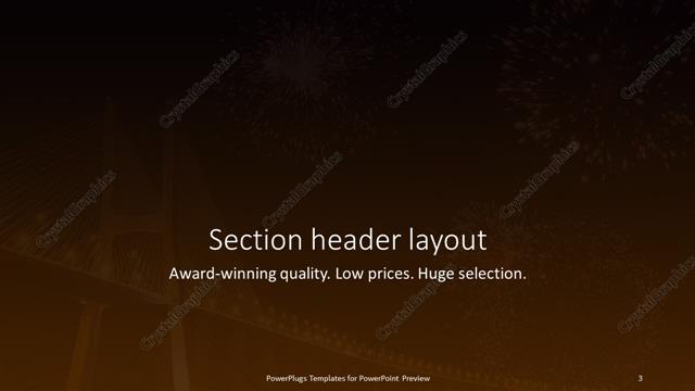 Section Header presentation slide layout