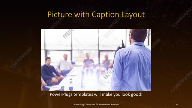Picture with Caption presentation slide layout