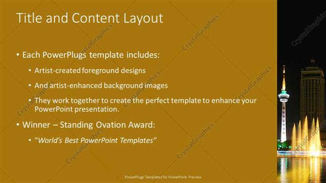 Title and Content presentation slide layout