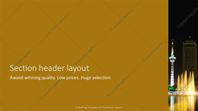 Section Header presentation slide layout