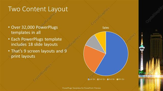 Two Content presentation slide layout