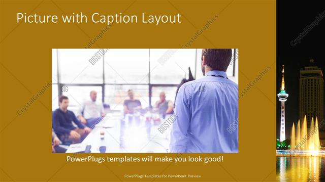 Picture with Caption presentation slide layout