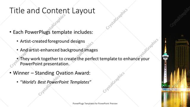 Title and Content presentation slide layout