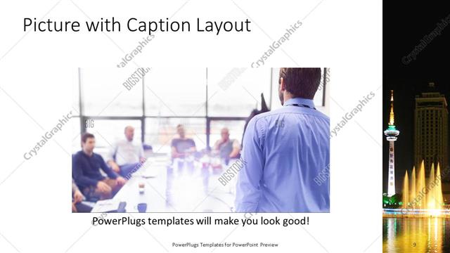 Picture with Caption presentation slide layout