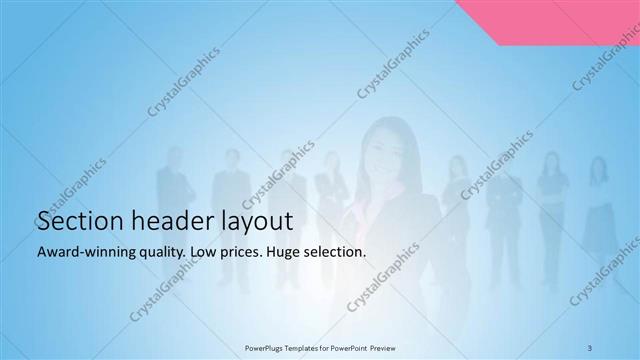 Section Header presentation slide layout