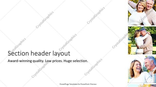 Section Header presentation slide layout