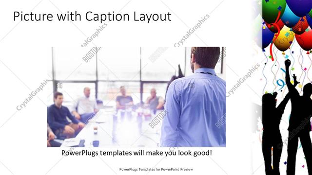 Picture with Caption presentation slide layout