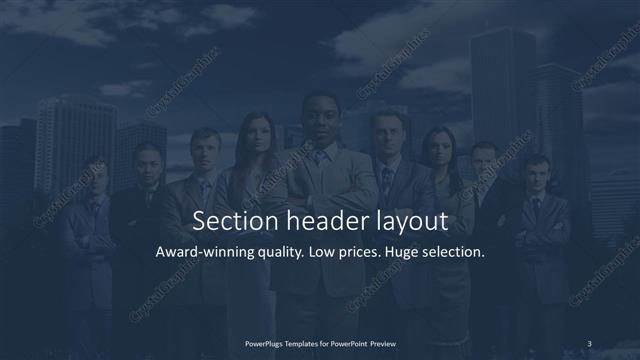 Section Header presentation slide layout