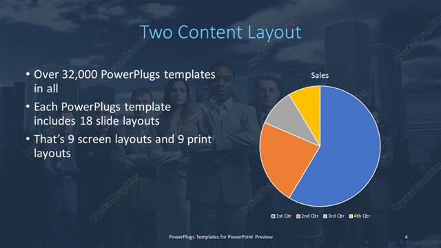 Two Content presentation slide layout