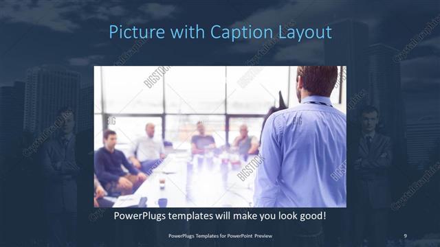 Picture with Caption presentation slide layout
