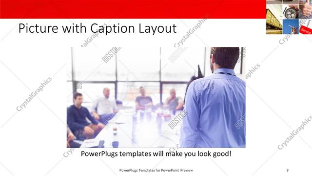 Picture with Caption presentation slide layout
