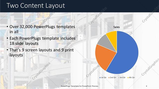 Two Content presentation slide layout