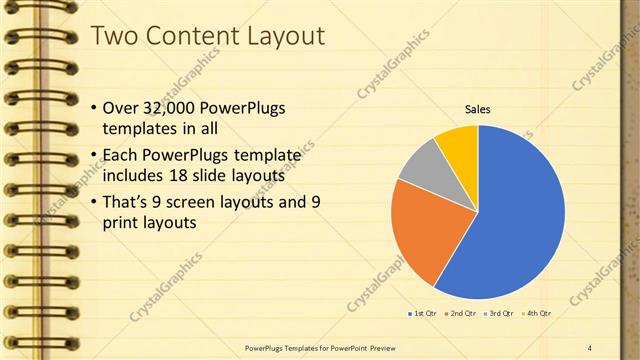 Two Content presentation slide layout
