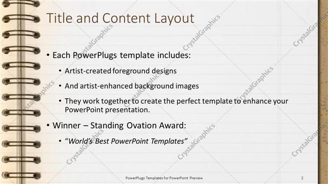 Title and Content presentation slide layout