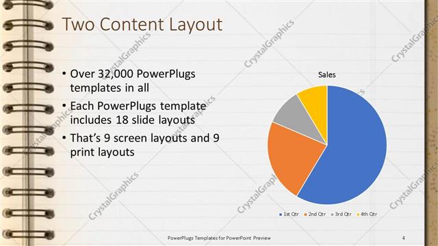 Two Content presentation slide layout