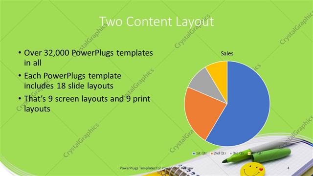 Two Content presentation slide layout