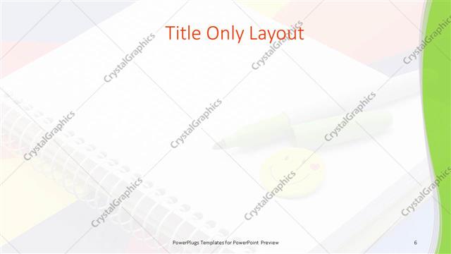 Title Only presentation slide layout