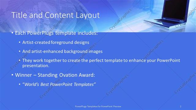 Title and Content presentation slide layout
