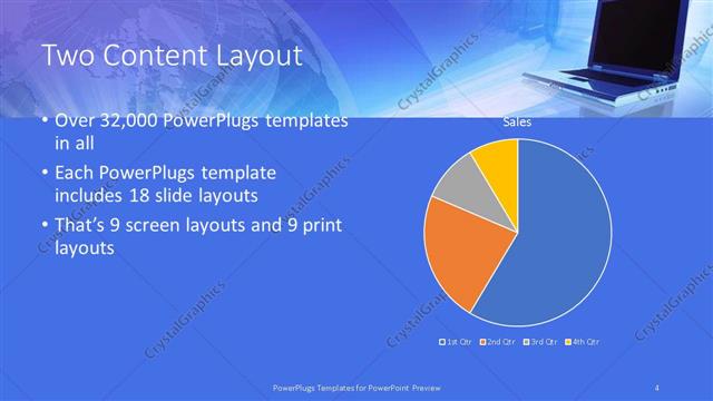 Two Content presentation slide layout