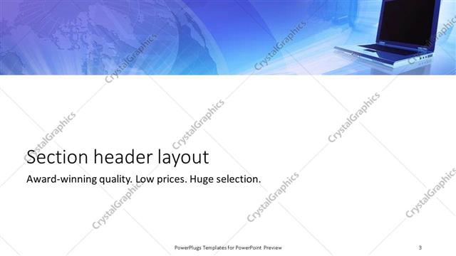 Section Header presentation slide layout