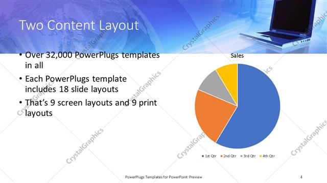 Two Content presentation slide layout