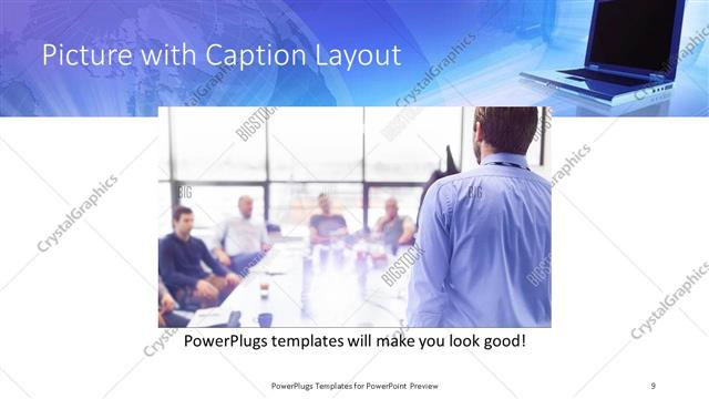 Picture with Caption presentation slide layout