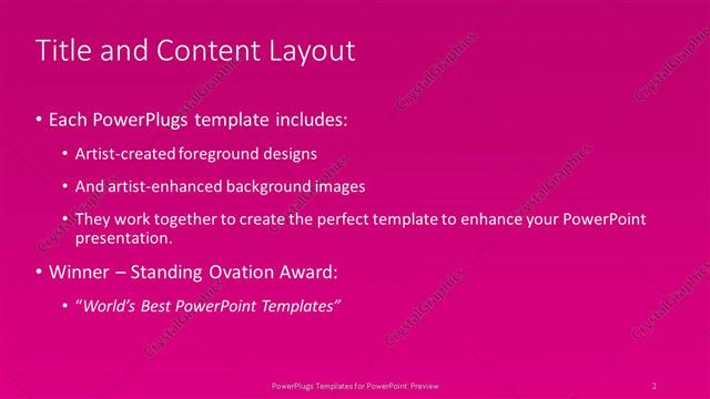 Title and Content presentation slide layout