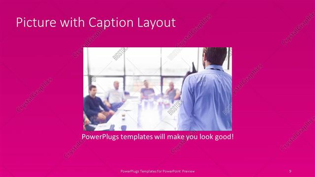 Picture with Caption presentation slide layout