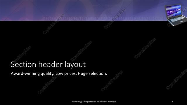 Section Header presentation slide layout