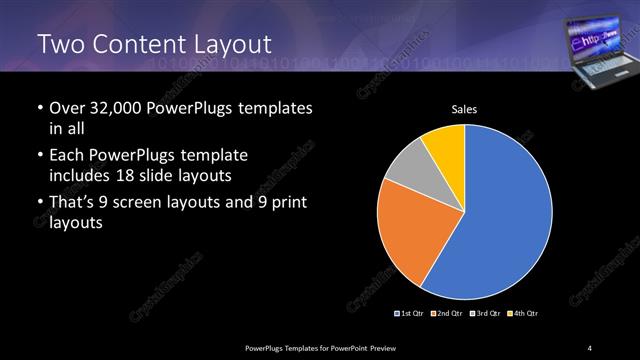 Two Content presentation slide layout