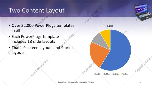 Two Content presentation slide layout