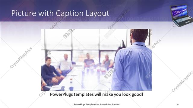 Picture with Caption presentation slide layout