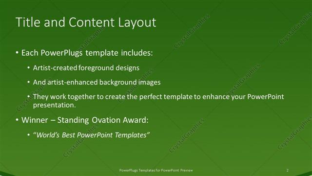 Title and Content presentation slide layout