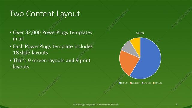 Two Content presentation slide layout