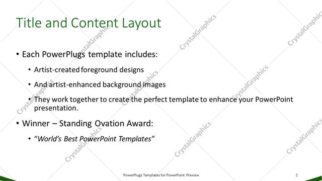 Title and Content presentation slide layout