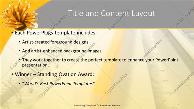 Title and Content presentation slide layout