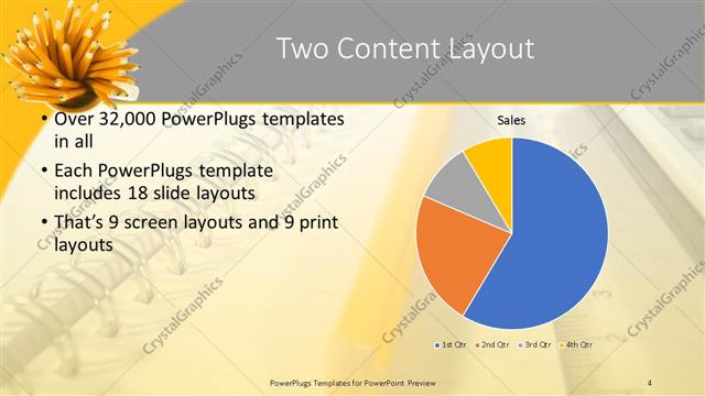 Two Content presentation slide layout