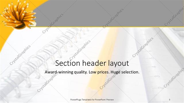 Section Header presentation slide layout